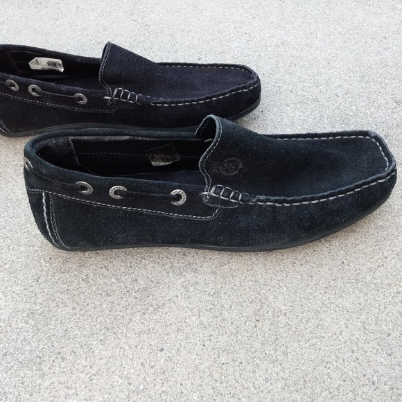 Black Suede Driving Moccasin/Loafer Size 41 Men\'s Shoes Slip On main image 6